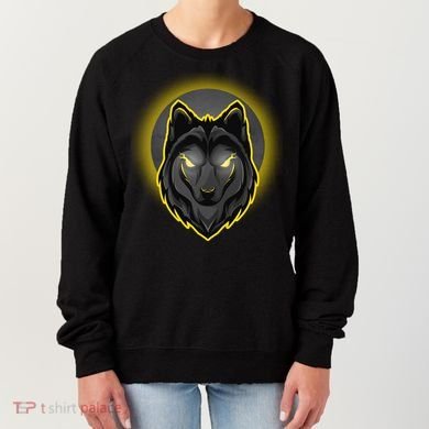 Cool Ghost Wolf Glowing Moon Women's Sweatshirt