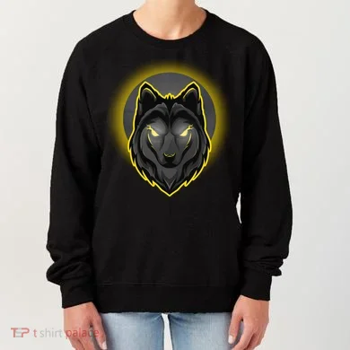Cool Ghost Wolf Glowing Moon Women's Sweatshirt
