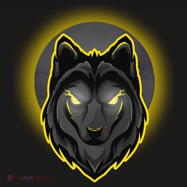Cool Ghost Wolf Glowing Moon Doggie Tank