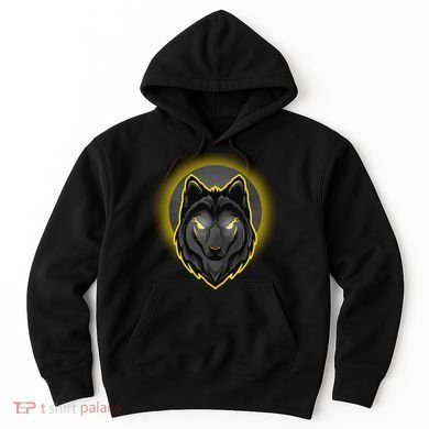Cool Ghost Wolf Glowing Moon Hoodie