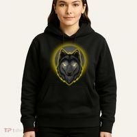 Cool Ghost Wolf Glowing Moon Hoodie thumb 5