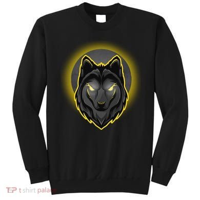 Cool Ghost Wolf Glowing Moon Sweatshirt