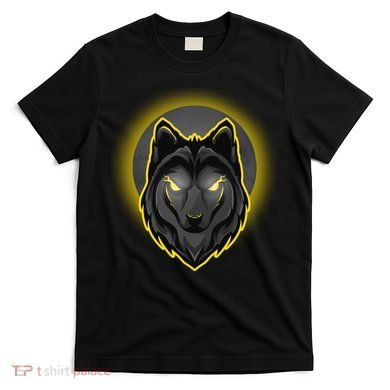 Cool Ghost Wolf Glowing Moon T-Shirt