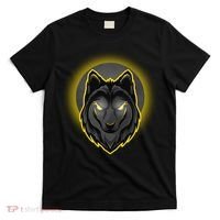 Cool Ghost Wolf Glowing Moon T-Shirt thumb 0