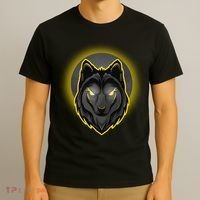 Cool Ghost Wolf Glowing Moon T-Shirt thumb 3