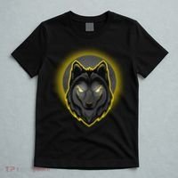 Cool Ghost Wolf Glowing Moon T-Shirt thumb 5