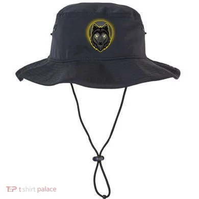 Cool Ghost Wolf Glowing Moon Bucket Hat