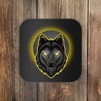 Cool Ghost Wolf Glowing Moon Coaster thumb 0