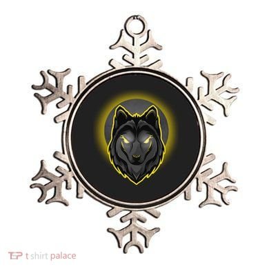 Cool Ghost Wolf Glowing Moon Ornament