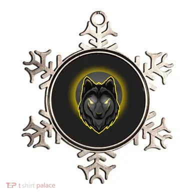Cool Ghost Wolf Glowing Moon Ornament