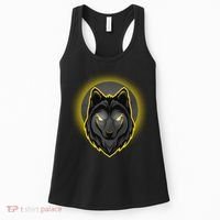 Cool Ghost Wolf Glowing Moon Women's Tank Top thumb 0