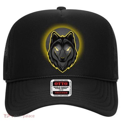 Cool Ghost Wolf Glowing Moon Hat