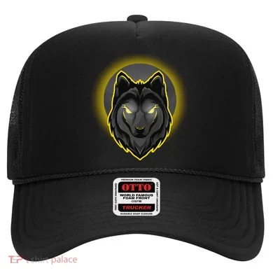 Cool Ghost Wolf Glowing Moon Hat