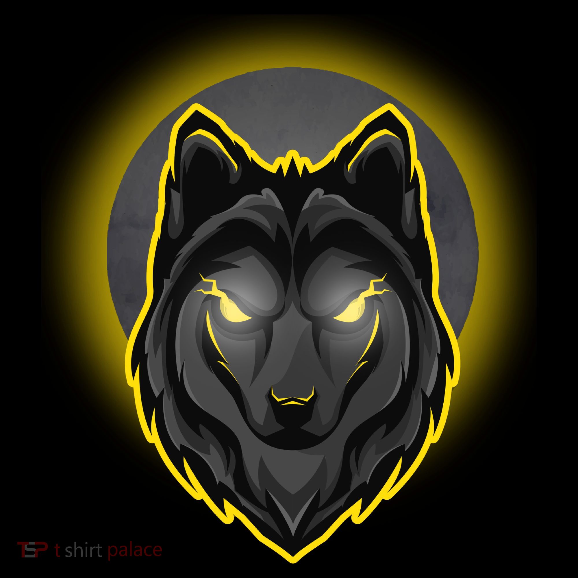 Cool Ghost Wolf Glowing Moon Toddler Hoodie