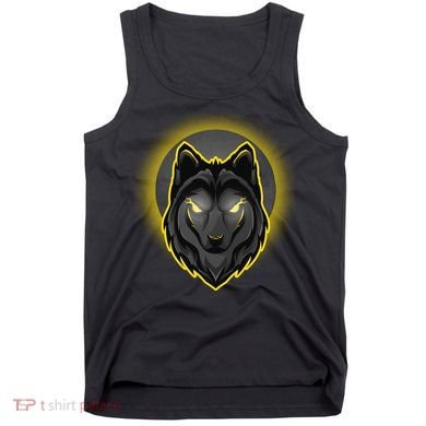 Cool Ghost Wolf Glowing Moon Tank Top