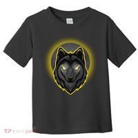 Cool Ghost Wolf Glowing Moon Toddler T-Shirt thumb 0