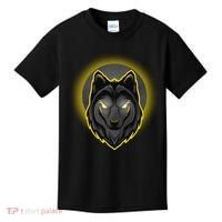 Cool Ghost Wolf Glowing Moon Kids T-Shirt thumb 0