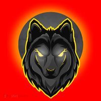 Cool Ghost Wolf Glowing Moon Santa Hat thumb 1