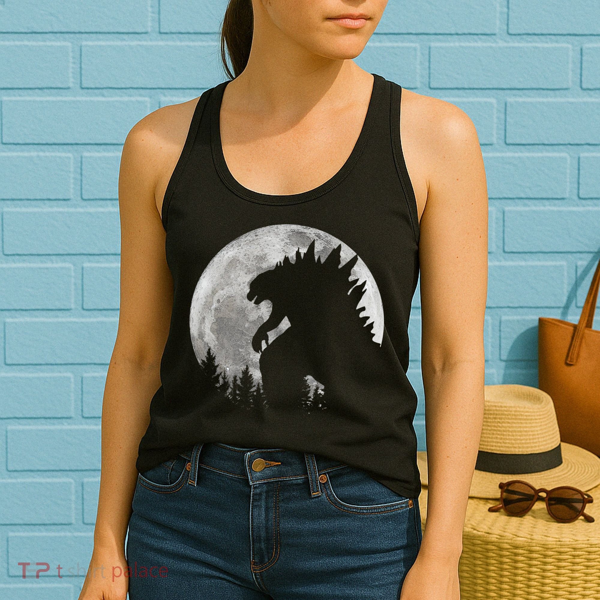 Cool Monster Full Moon Women's Tank Top