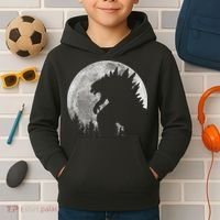 Cool Monster Full Moon Kids Hoodie thumb 2