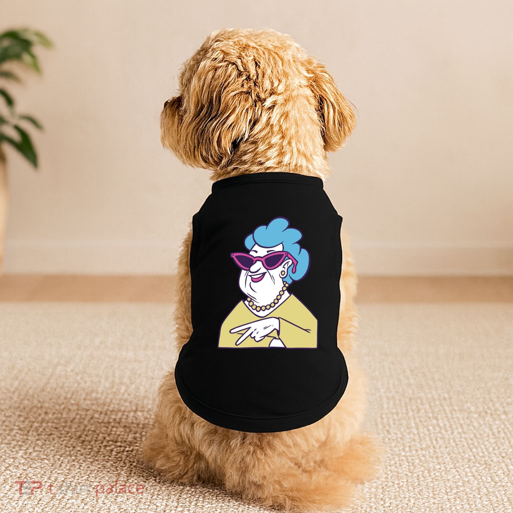 Cool Grandma Peace Sign Doggie Tank