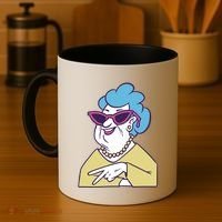 Cool Grandma Peace Sign Coffee Mug thumb 4