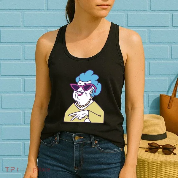 Cool Grandma Peace Sign Women's Tank Top