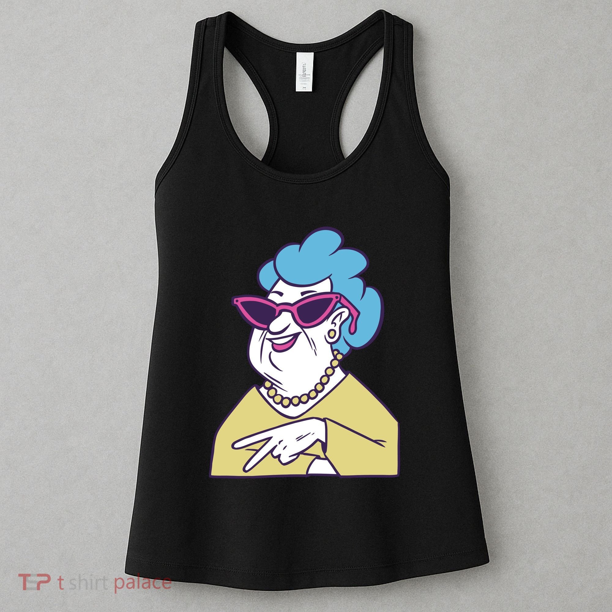 Cool Grandma Peace Sign Women's Tank Top