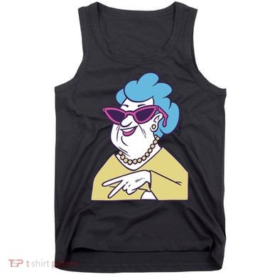 Cool Grandma Peace Sign Tank Top