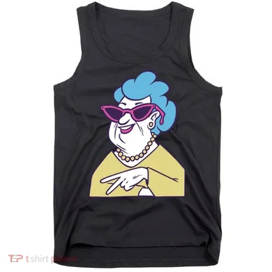 Cool Grandma Peace Sign Tank Top