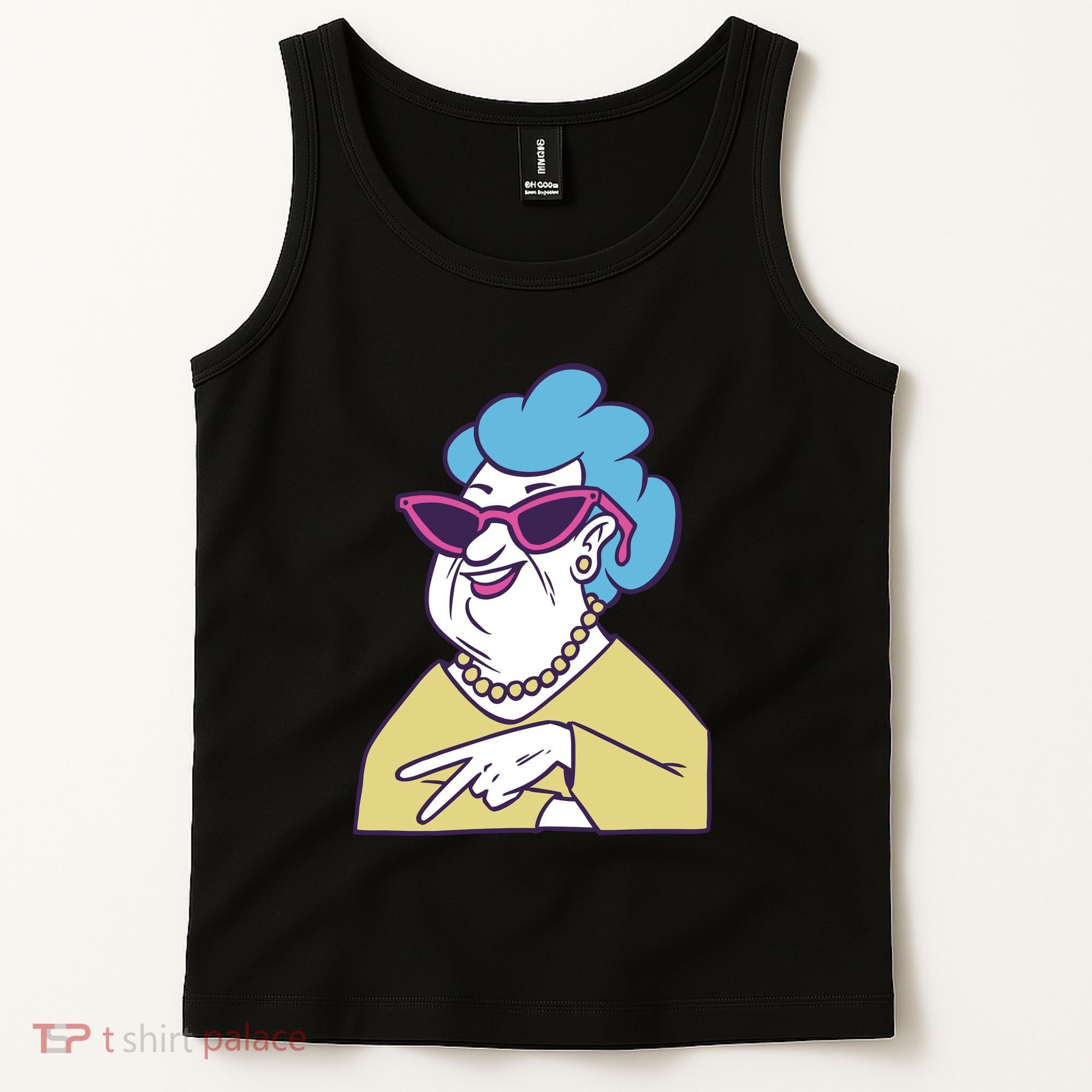 Cool Grandma Peace Sign Tank Top