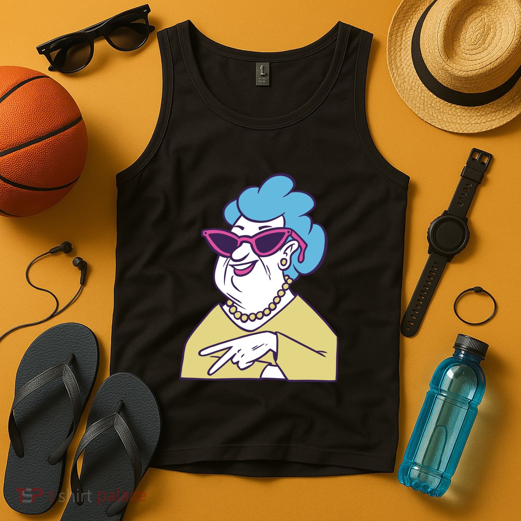 Cool Grandma Peace Sign Tank Top