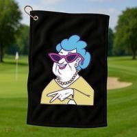 Cool Grandma Peace Sign Golf Towel thumb 1