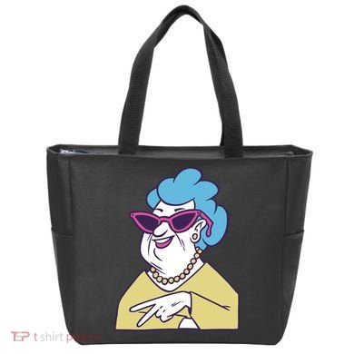Cool Grandma Peace Sign Tote Bag