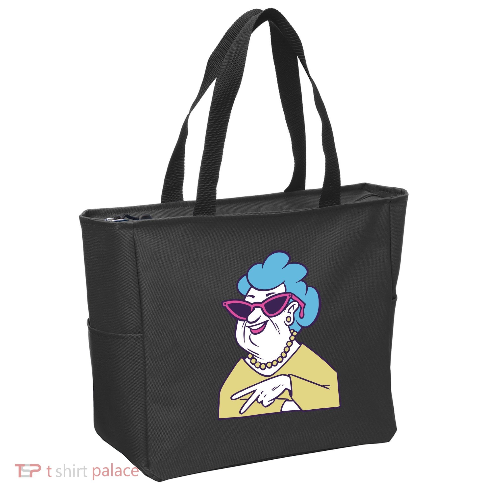 Cool Grandma Peace Sign Tote Bag