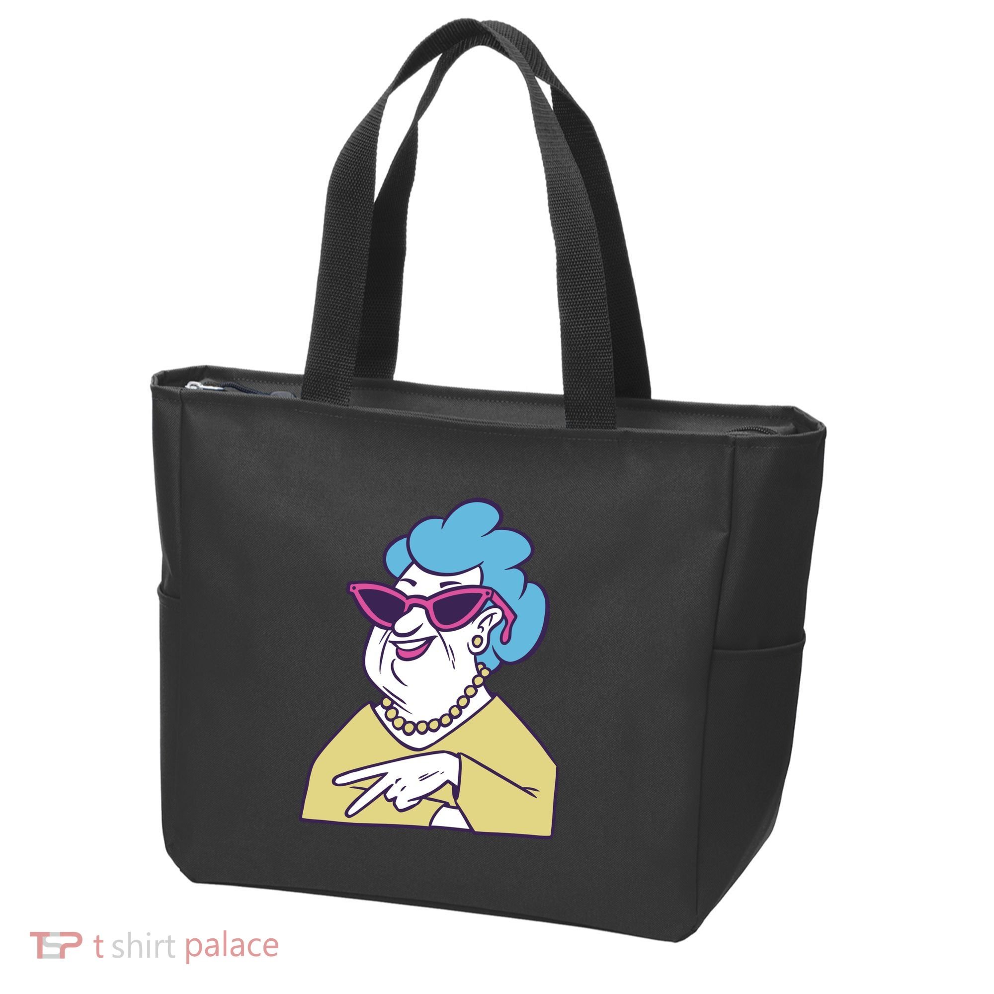 Cool Grandma Peace Sign Tote Bag