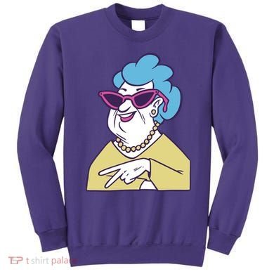 Cool Grandma Peace Sign Sweatshirt
