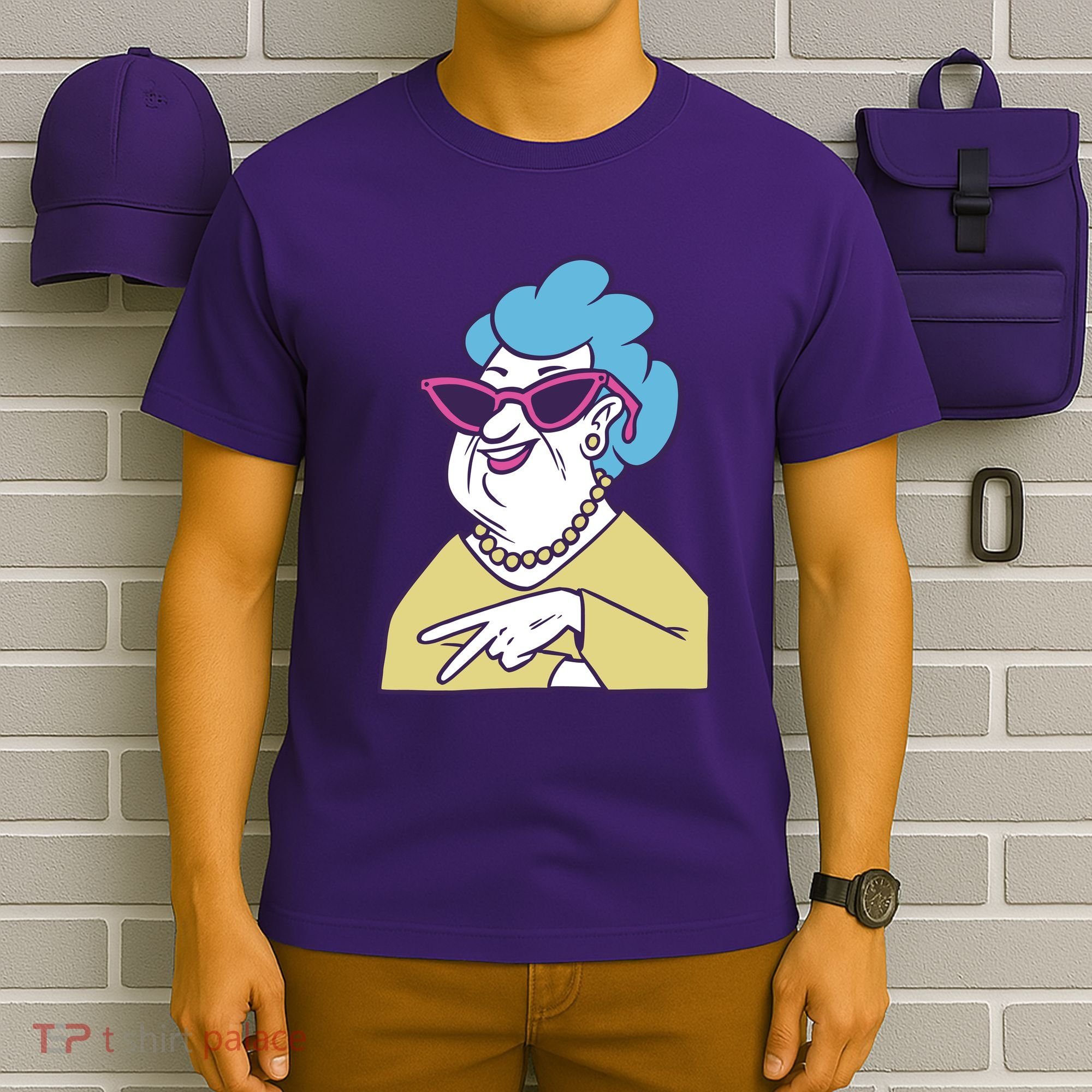 Cool Grandma Peace Sign T-Shirt
