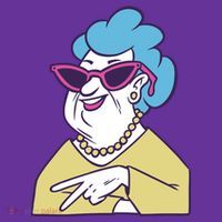 Cool Grandma Peace Sign Button thumb 1