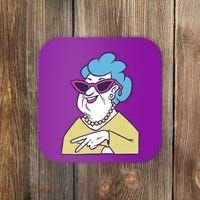 Cool Grandma Peace Sign Coaster thumb 0