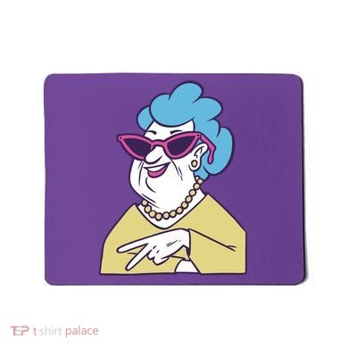 Cool Grandma Peace Sign Mousepad