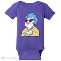 Cool Grandma Peace Sign Baby Bodysuit thumb 0
