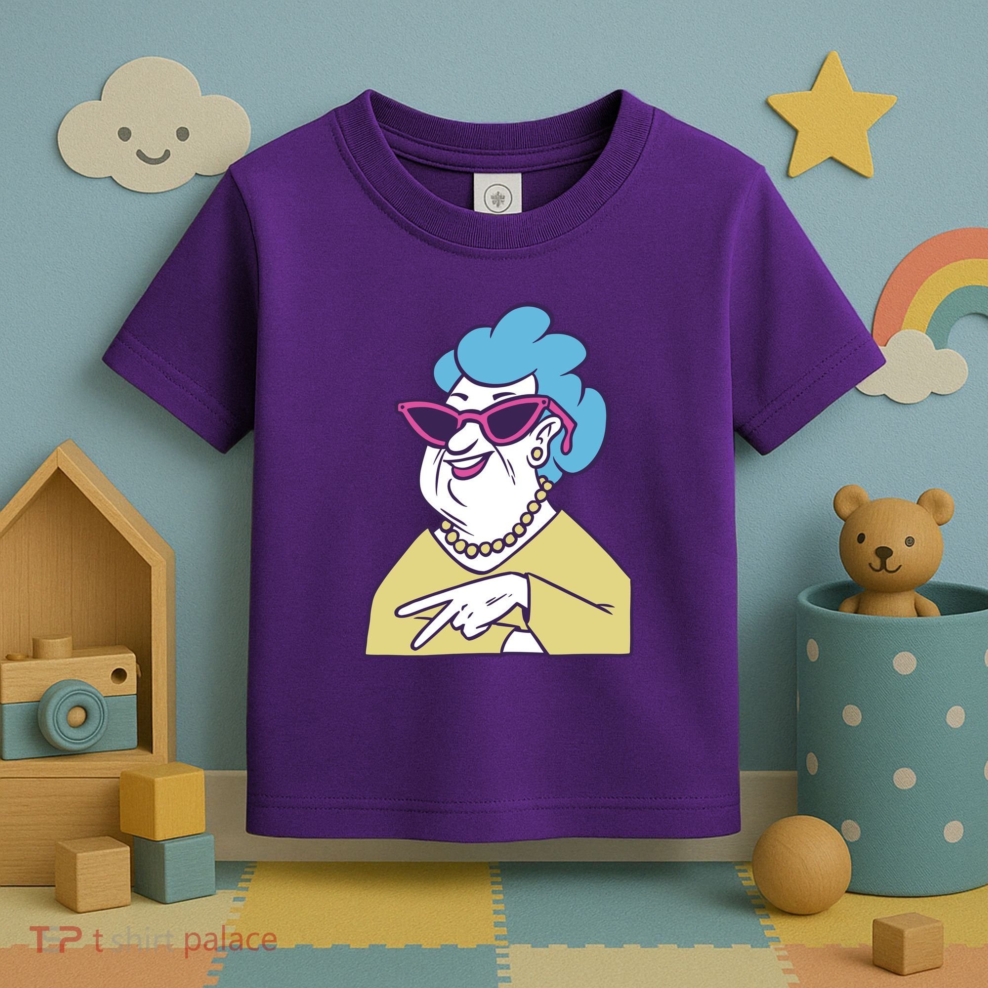 Cool Grandma Peace Sign Toddler T-Shirt