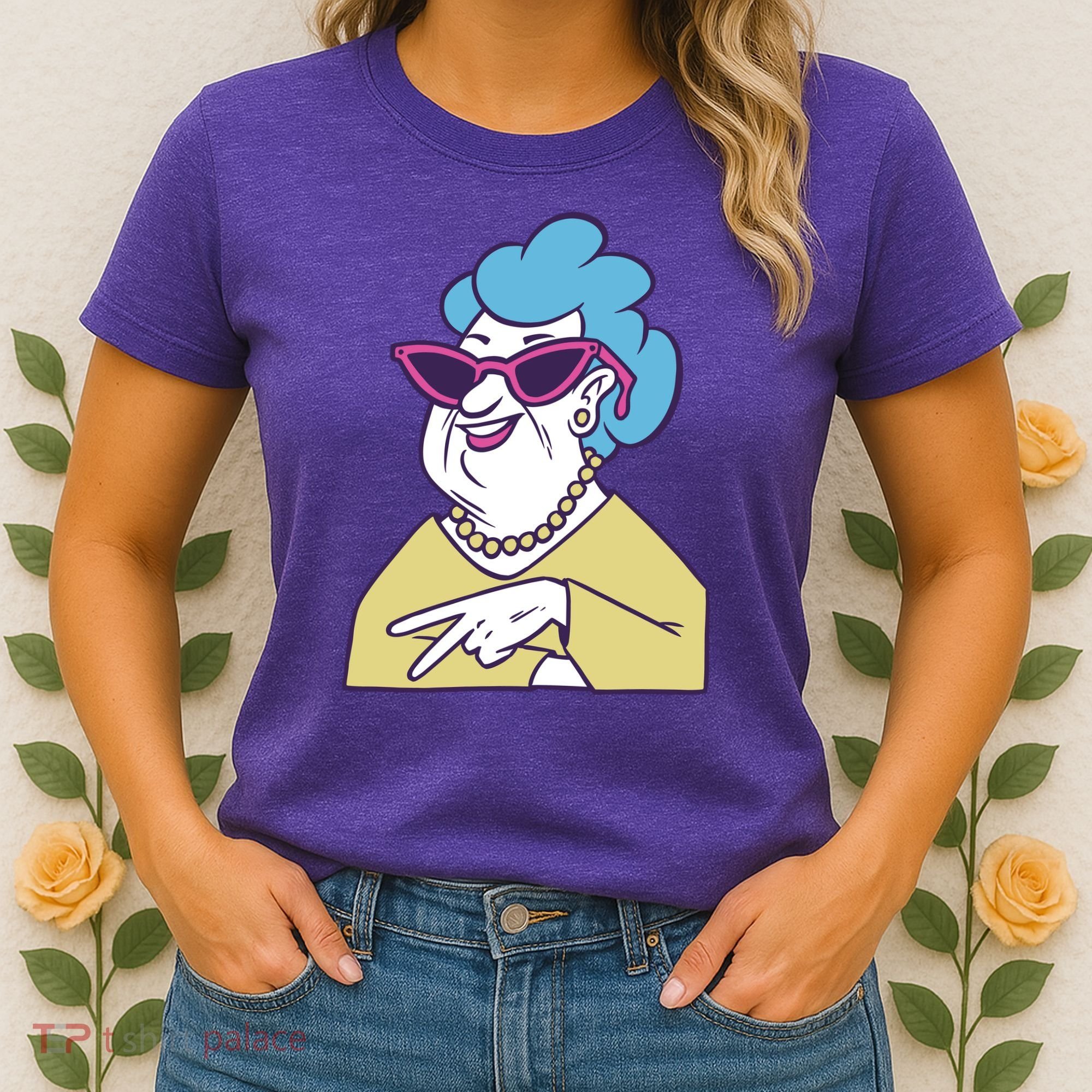 Cool Grandma Peace Sign Women's T-Shirt