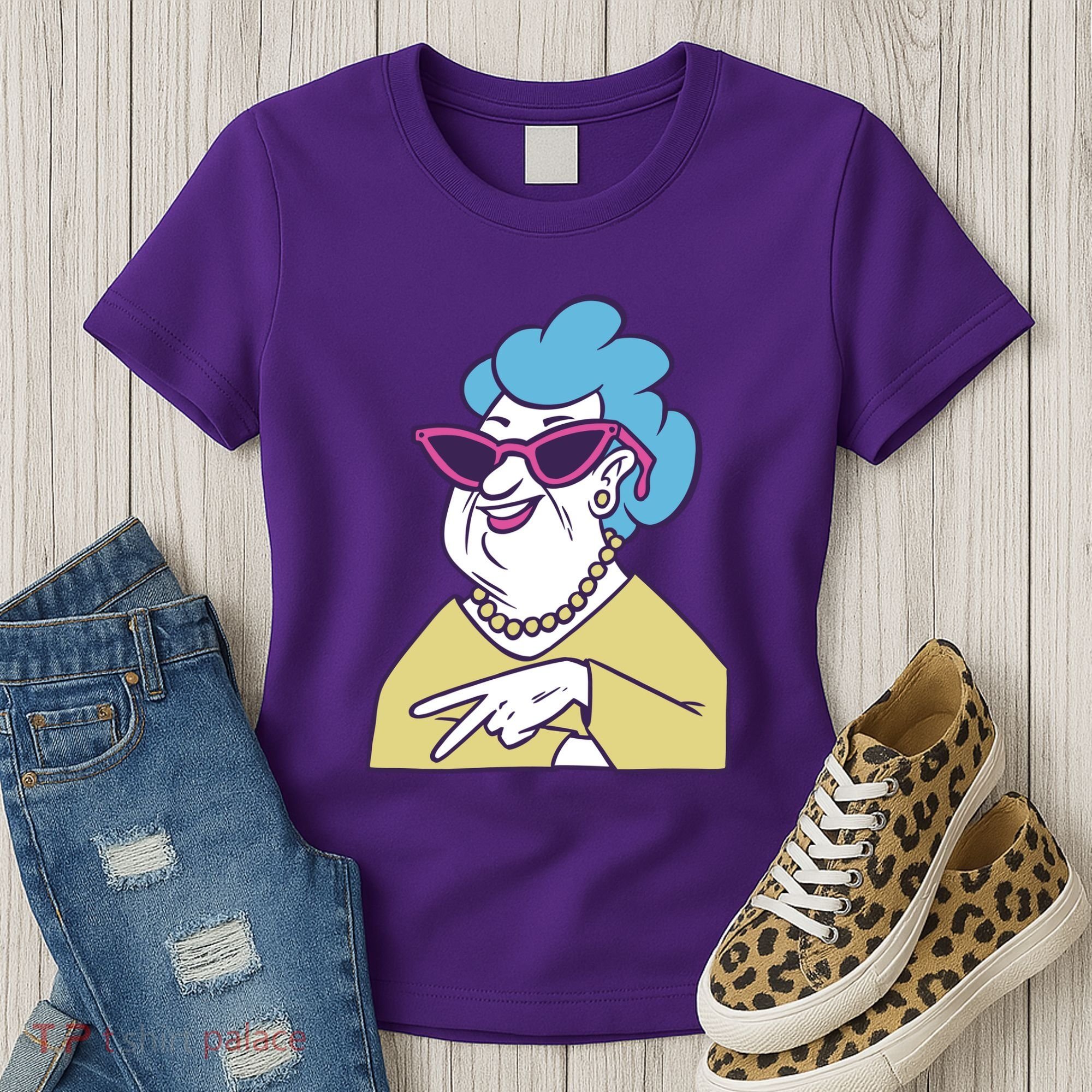 Cool Grandma Peace Sign Women's T-Shirt