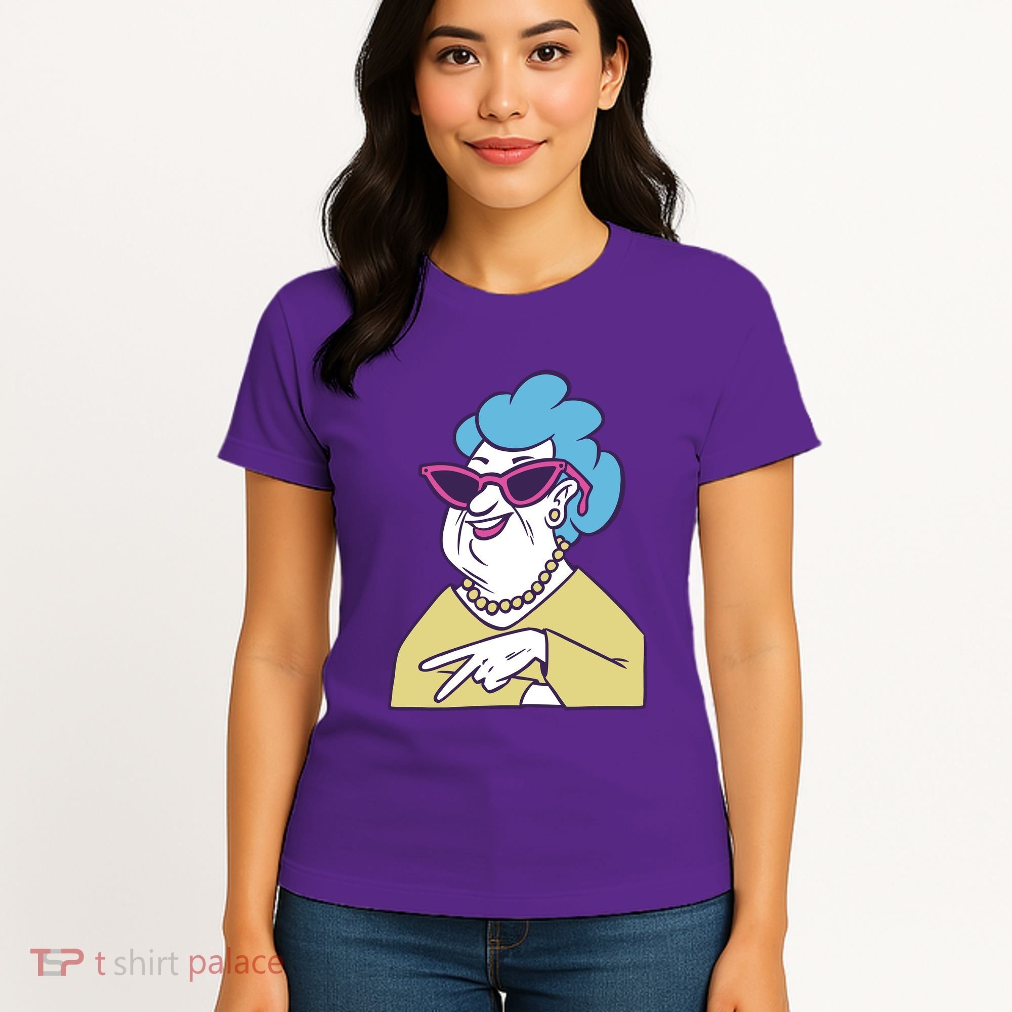 Cool Grandma Peace Sign Women's T-Shirt