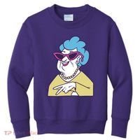 Cool Grandma Peace Sign Kids Sweatshirt thumb 0