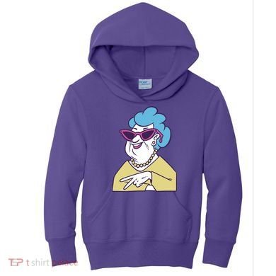 Cool Grandma Peace Sign Kids Hoodie