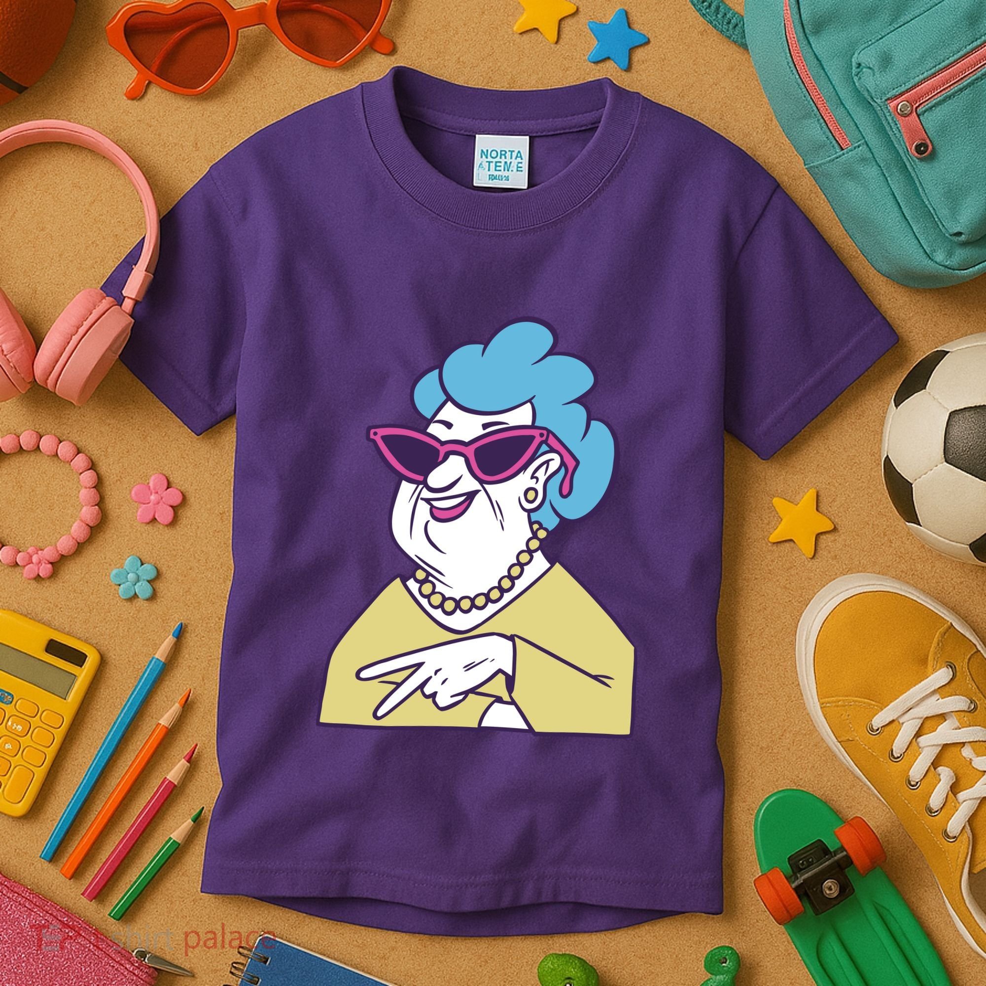 Cool Grandma Peace Sign Kids T-Shirt