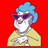 Cool Grandma Peace Sign Santa Hat thumb 1
